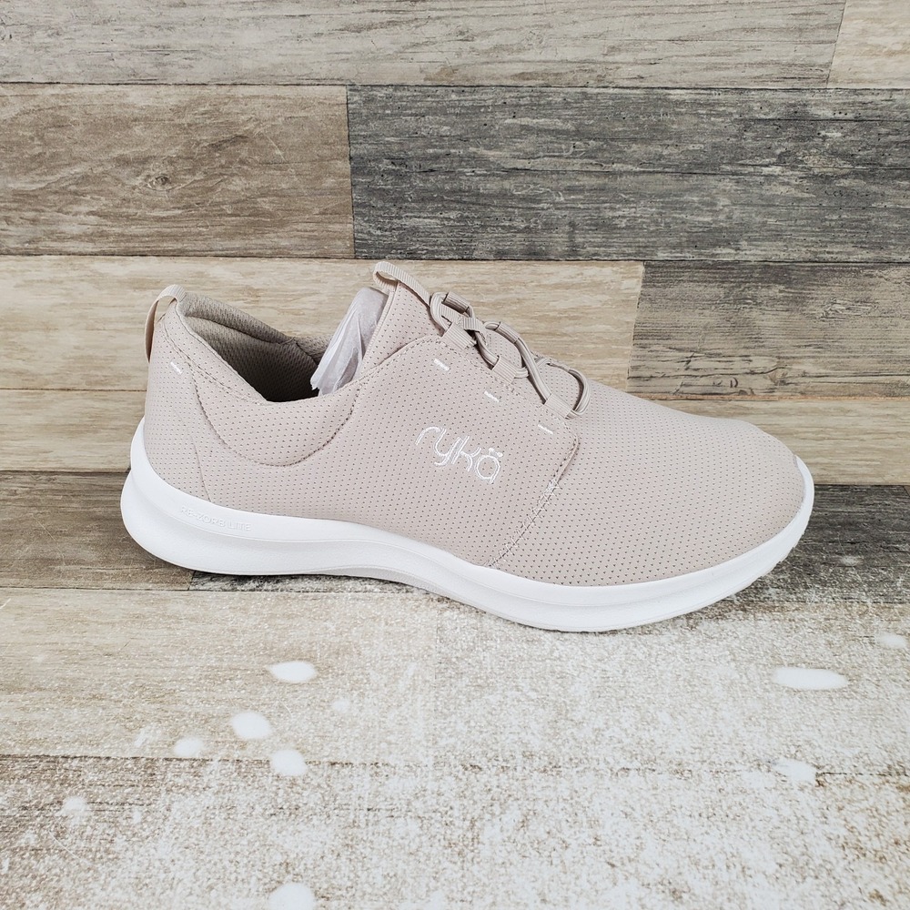 Ryka Renew Womens Shoes Sz 10.5 M Waking Sand White Slip On Mesh Low Top Sneaker
